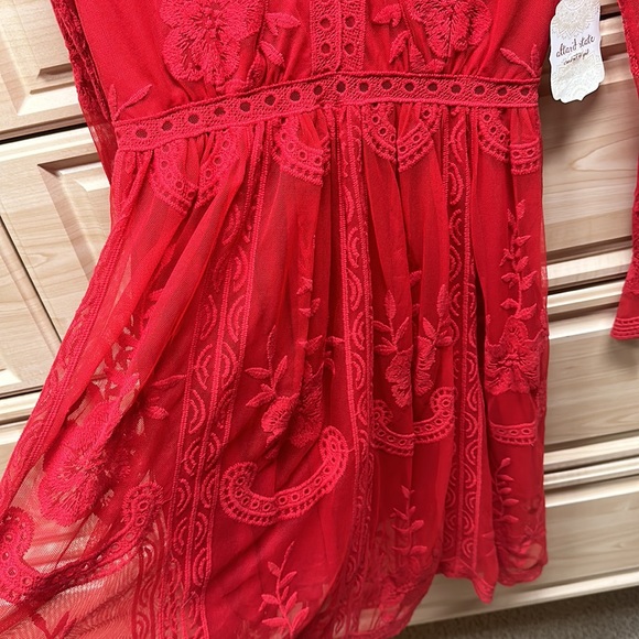 Altar’d State red lace dress - Picture 3 of 7